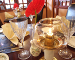 Beautiful table setting The Indian Cottage, Southsea