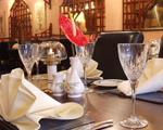 Table setting at The Indian Cottage, Southsea